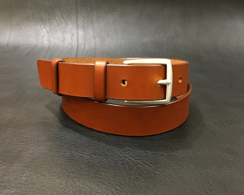 Genuine leather belt 1,18 wide 3 cm. Leather belt for women and men. image 7