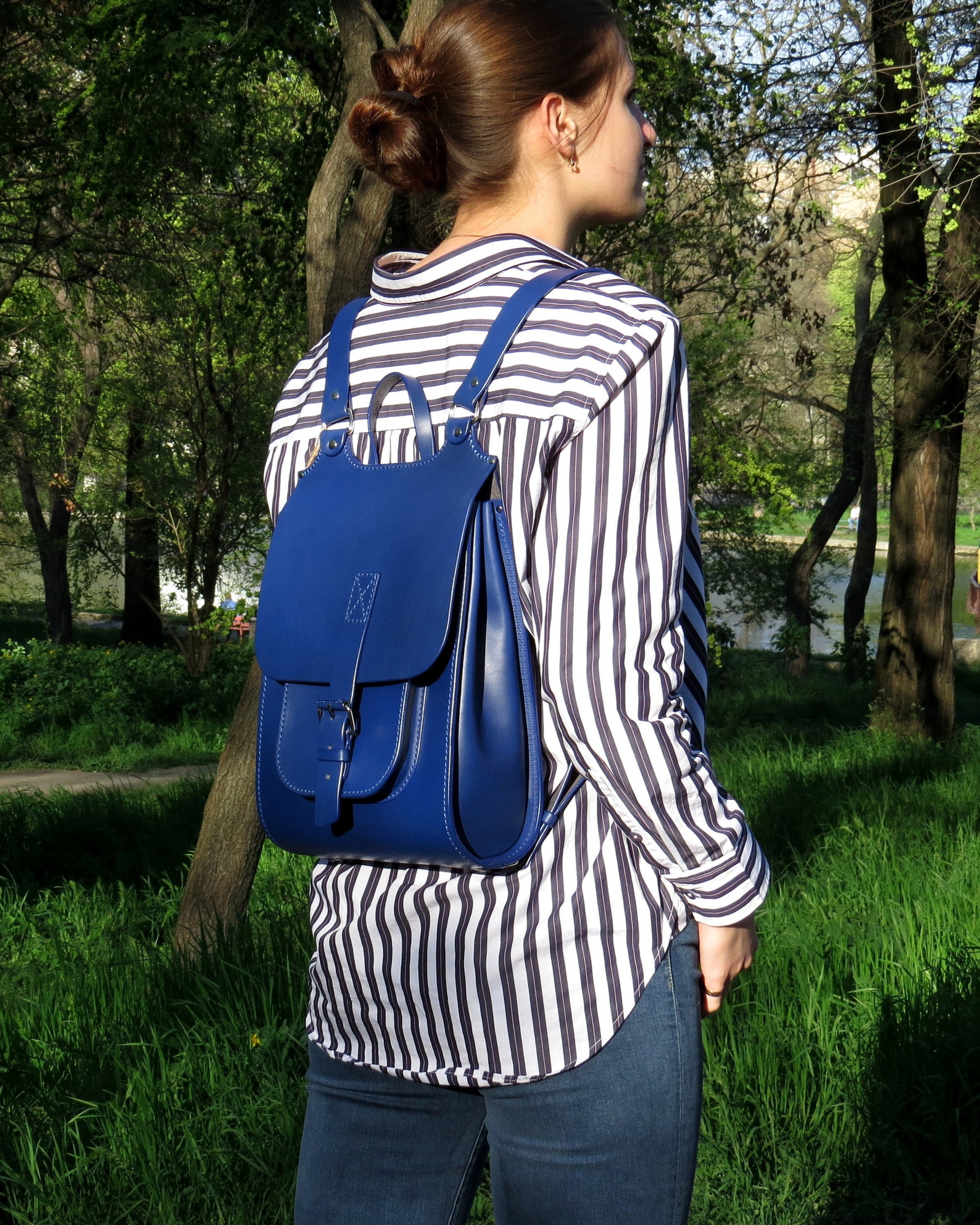 Leather Backpack for Women Leather Backpack Men Small Laptop Etsy