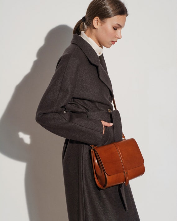 Leather Crossbody Bag for Women Copper Leather Crossbody Purse