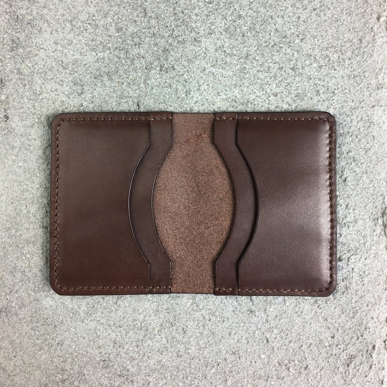 Minimalist leather wallet Slim bi fold wallets for women and men Leather card holder Business card holder Small credit cardholder