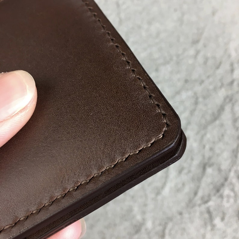 Minimalist leather wallet Slim bi fold wallets for women and men Leather card holder Business card holder Small credit cardholder