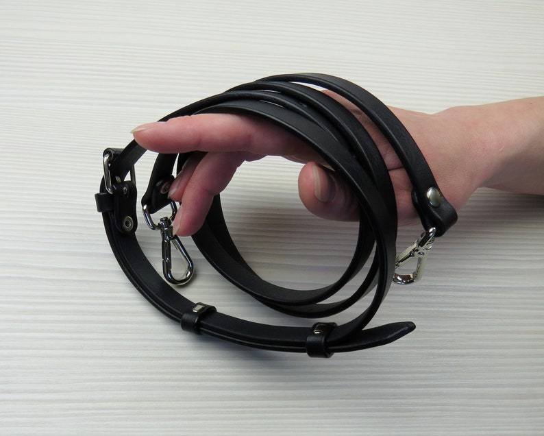 Регулируемый длинный кожаный плечевой ремень для сумки crossbody. Сменный ремешок шириной 0,8 '' 20 мм image 4