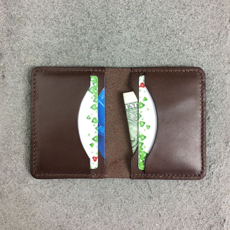 Minimalist leather wallet Slim bi fold wallets for women and men Leather card holder Business card holder Small credit cardholder