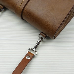 Регулируемый длинный кожаный плечевой ремень для сумки crossbody. Сменный ремешок шириной 0,8 '' 20 мм image 3