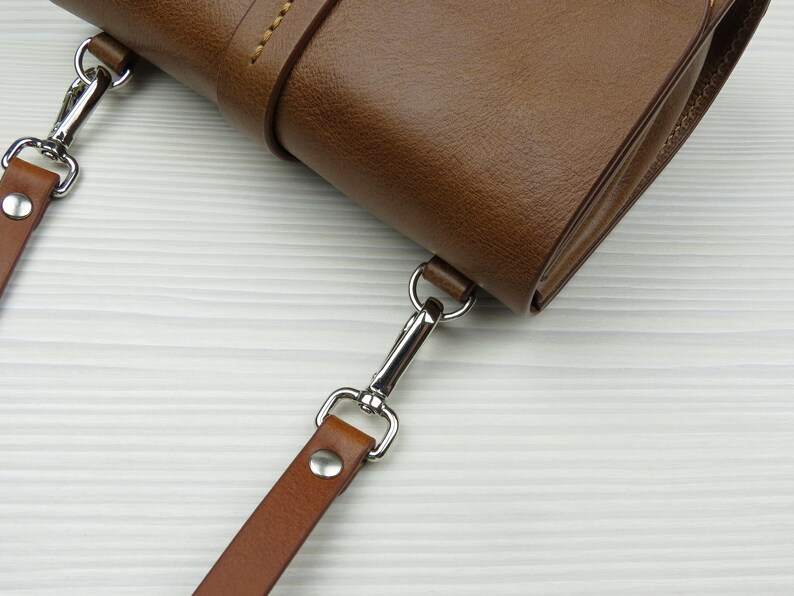 Регулируемый длинный кожаный плечевой ремень для сумки crossbody. Сменный ремешок шириной 0,8 '' 20 мм image 3