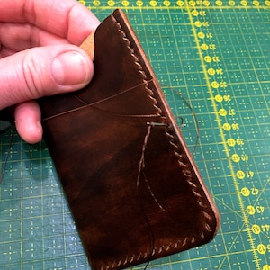 Cartera minimalista para hombre y mujer Cartera de bolsillo frontal Cartera pequeña de cuero Tarjetero Funda para tarjeta de crédito Tarjetero imagen 10