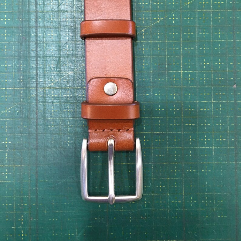 Genuine leather belt 1,18 wide 3 cm. Leather belt for women and men. image 2