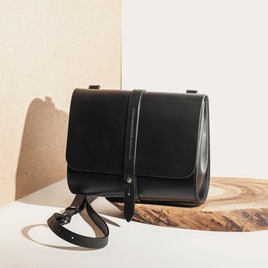 Leather crossbody bag for women Leather crossbody purse black Small crossbody bag Small shoulder bag Cross body Christmas gift image 2