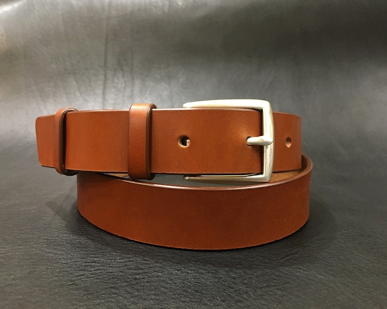 Genuine leather belt 1,18 wide 3 cm. Leather belt for women and men. image 1