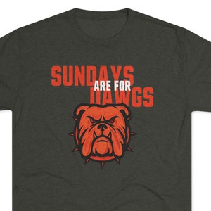 Cleveland Football Dawg Pound Sundays are for Dawgs Brown Unisex Tri-Blend Crew Tee