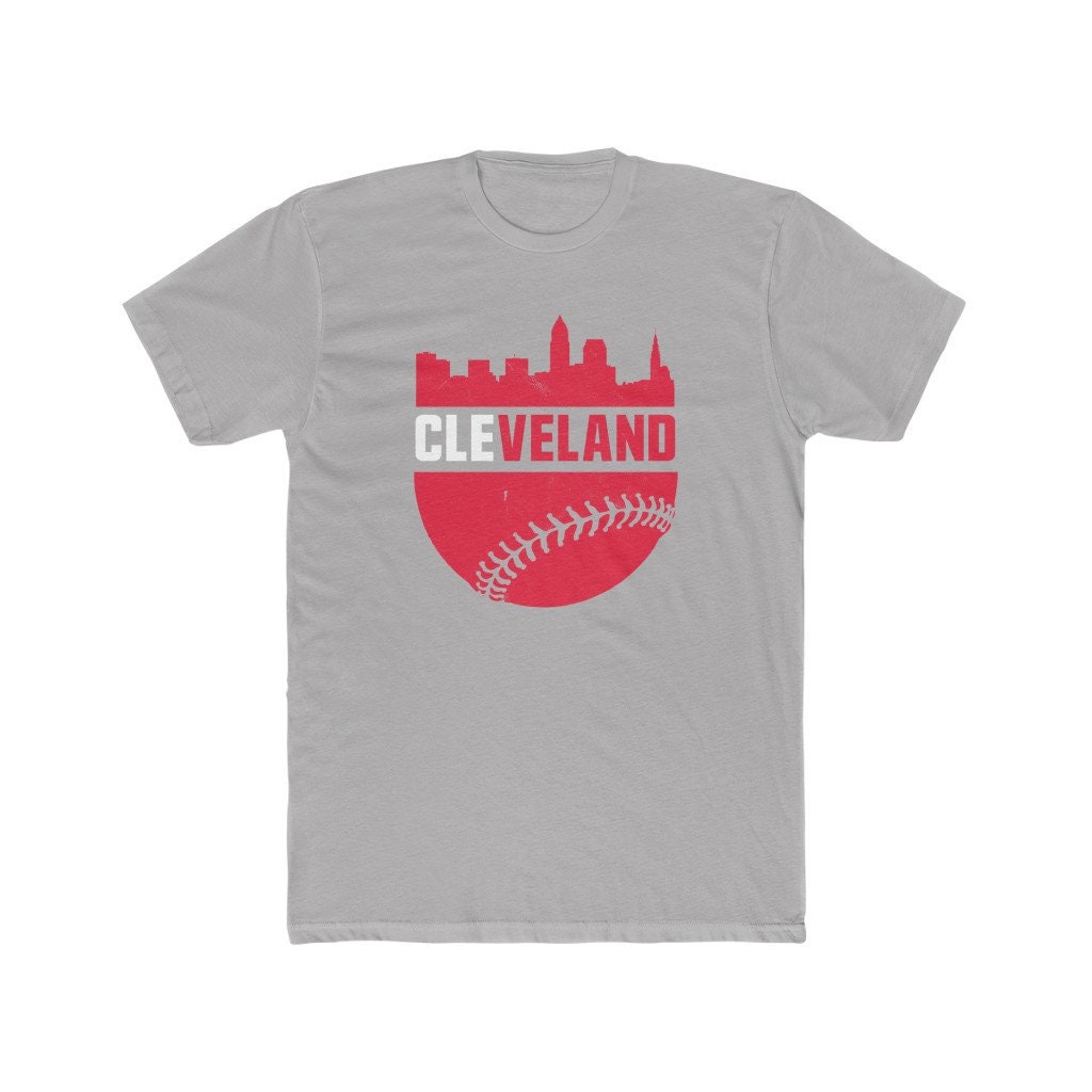 Discover CLEveland Indians Skyline Baseball Shirt