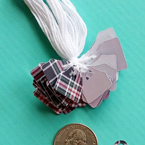 small tiny Christmas plaid handbag price tags