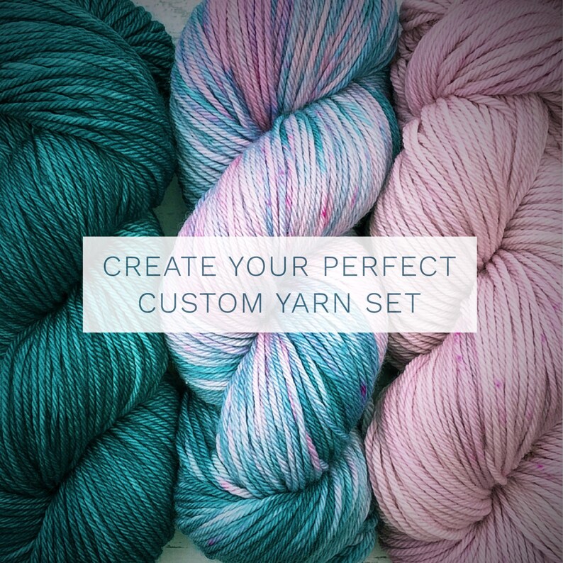 6x 100g Custom Hand Dyed Yarn Set Create Your Perfect Yarn Etsy