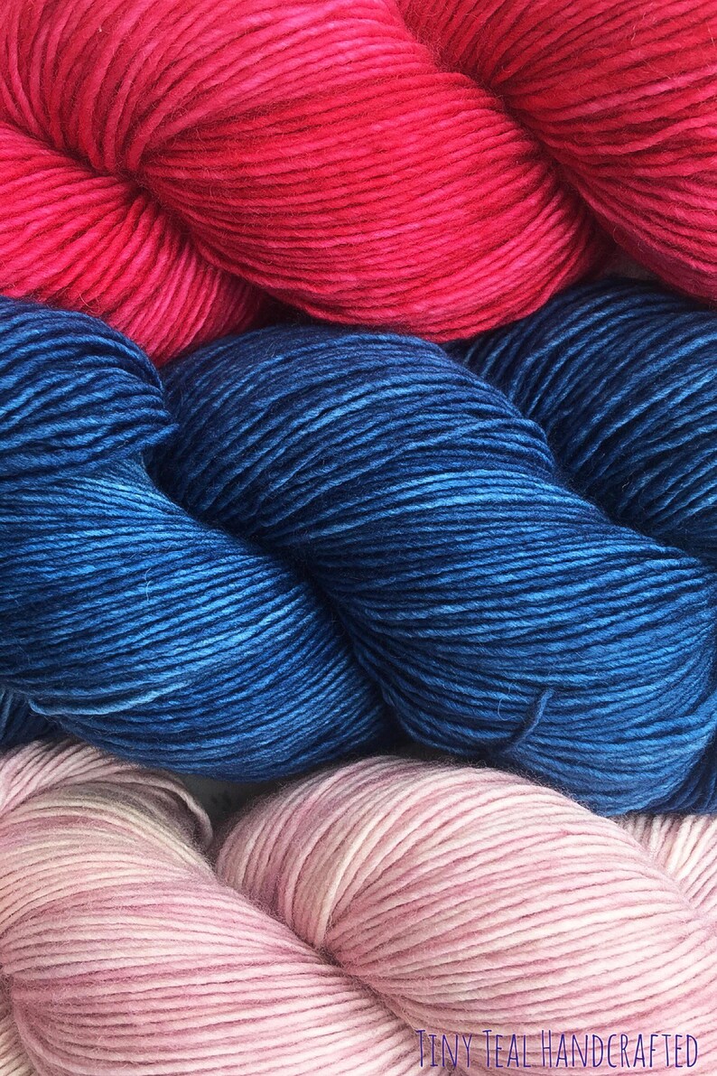 NAVY BLUE Hand Dyed Semi Tonal Yarn Navy Blue Royal Blue Etsy UK
