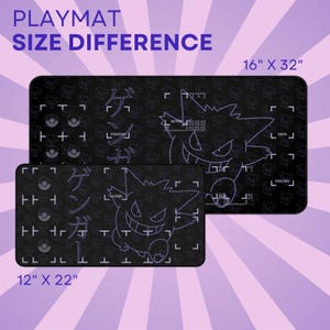 Gengar Playmat Pokemon TCG Card Mat Desk Mat Cadeaux pour les geeks Cadeau d'anniversaire Fan TCG Pokemon pour lui Nom personnalisé du tapis de jeu Pokemon TCG