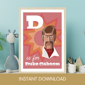 Letra D | Duque Caboom | Impressão do alfabeto de Toy Story | Nome personalizado | Download Digital