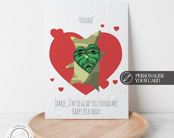 Legend of Zelda | Korok | Love Heart card | Yahaha You found me | boys and girls | Birthday, Valentines Day, Anniversary | geek fan gift