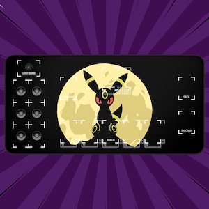 Tapis de jeu Umbreon lune, tapis de jeu Pokémon TCG, eevelutions, tapis de bureau, cadeaux pour geeks, anniversaire, fan de Pokémon, tapis de jeu de cartes Pokémon TCG, cadeau pour lui