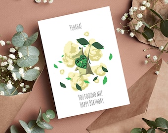 Legend of Zelda | Korok | Personalised name and age Birthday card | Yahaha You found me