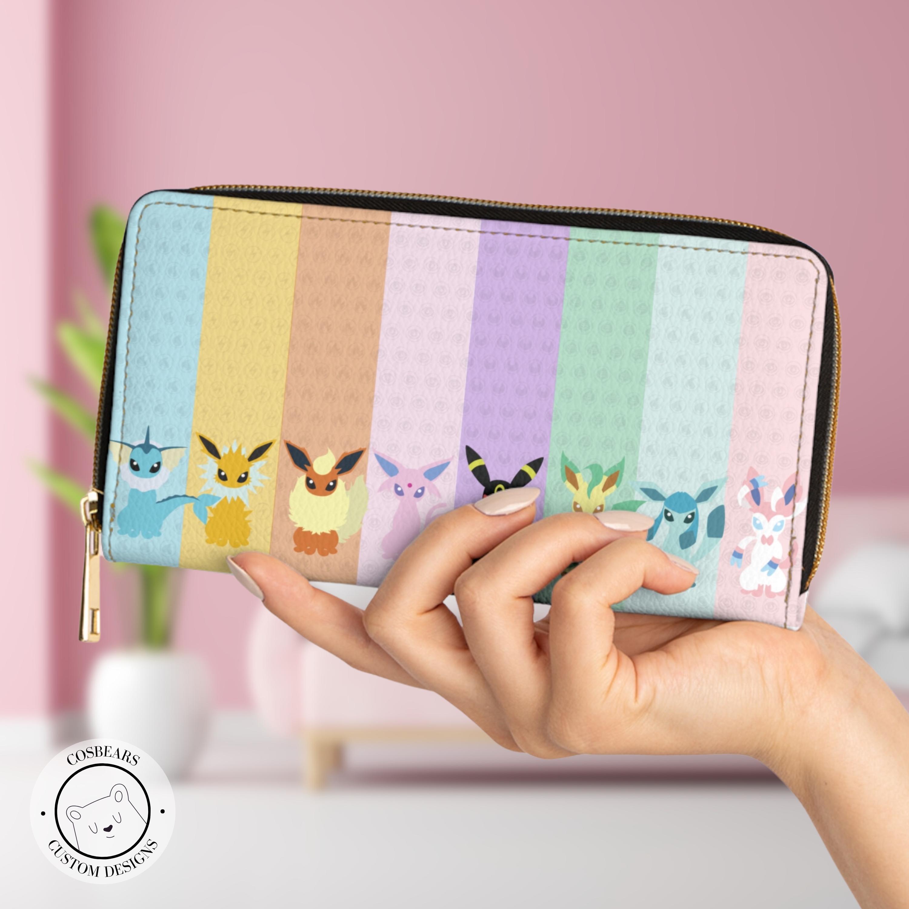 Pokemon Eeveelution Zipper Wallet - Cute Pokémon-inspired Faux