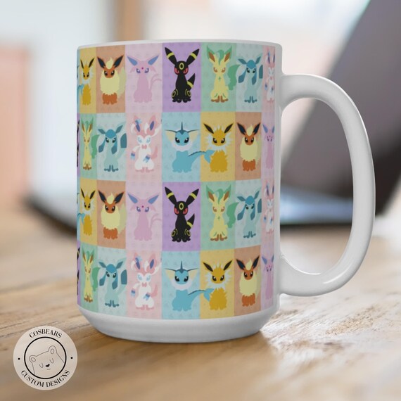 Eevee Collection マグカップ ブラッキー　エーフィ ポケットモンスター [PtZ]蓋付マグカップ【C.ブラッキー＆エーフィ