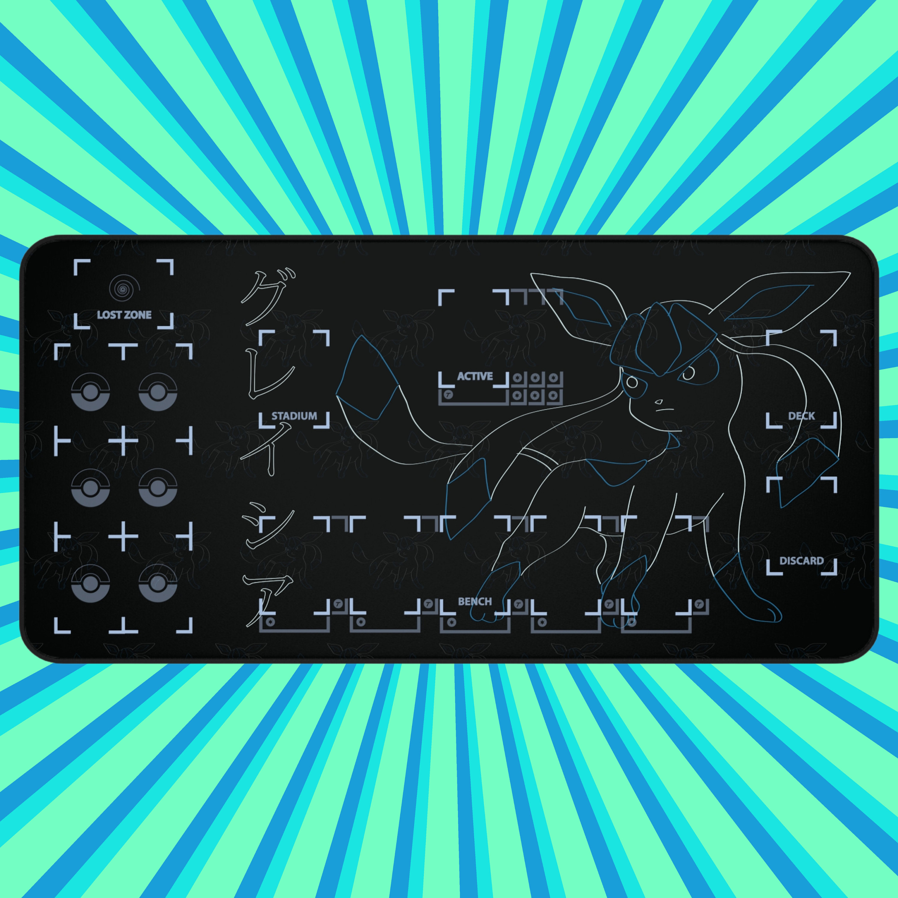 Glaceon Playmat Pokemon TCG Card Mat Desk Mat Gifts for Geeks Birthday  Pokemon Fan TCG Gift for Him Pokemon Tcg Playmat Personalised Name - Etsy  Australia