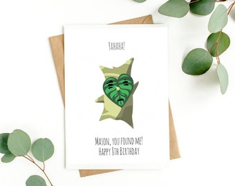 Legend of Zelda | Korok | Personalised name and age Birthday card | Yahaha You found me