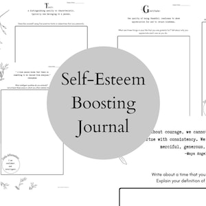 Self Esteem Boosting Journal with Writing Prompts & Daily Affirmations