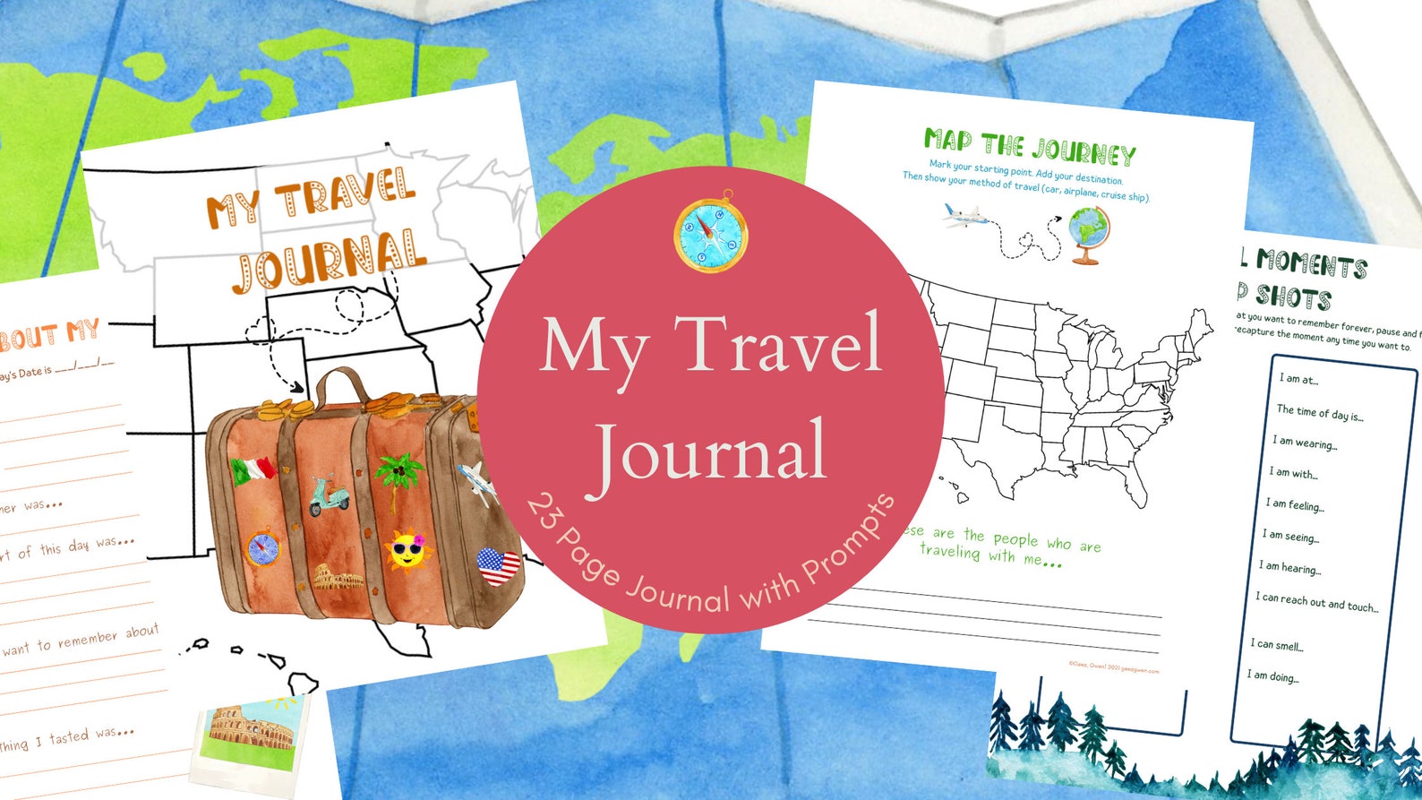 Printable Travel Journal - Etsy