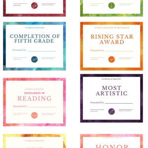 24 Printable Awards and Certificates for Recognition and Grade ...