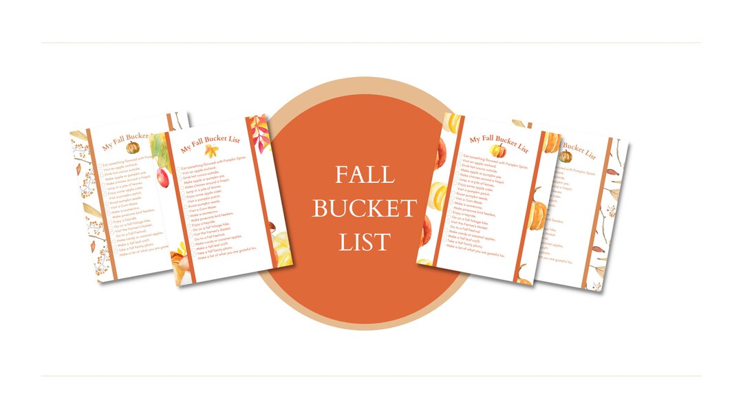 Fall Family Bucket List Printable - Etsy