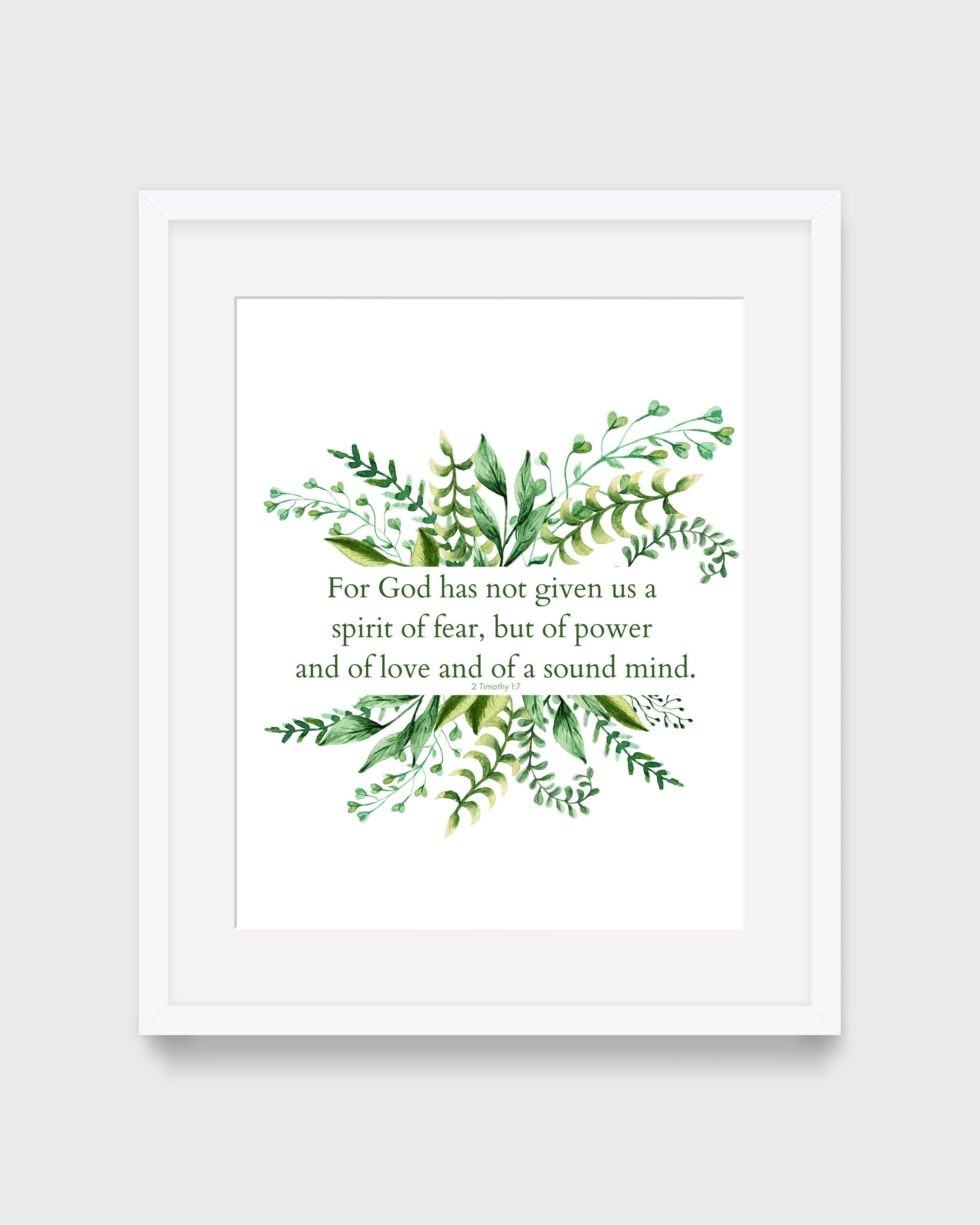 2 Timothy 1:7 Printable Scripture Wall Art - Etsy