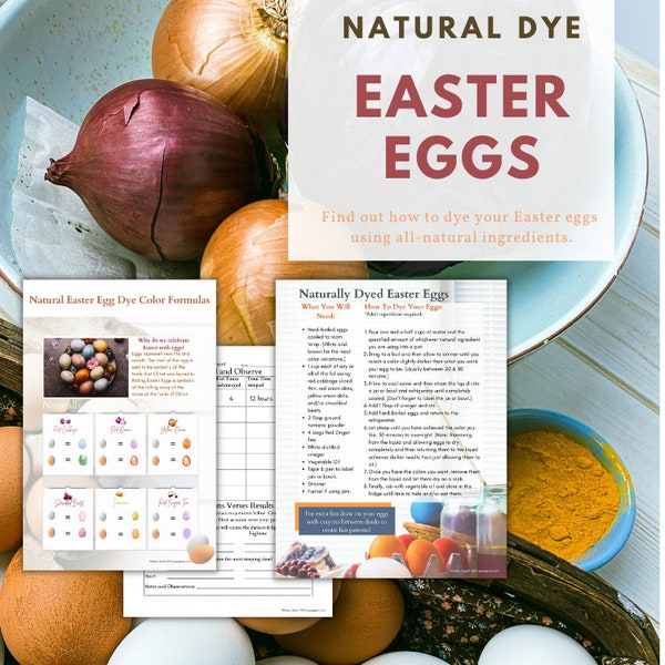 Natural Easter Egg Dyes Experiment