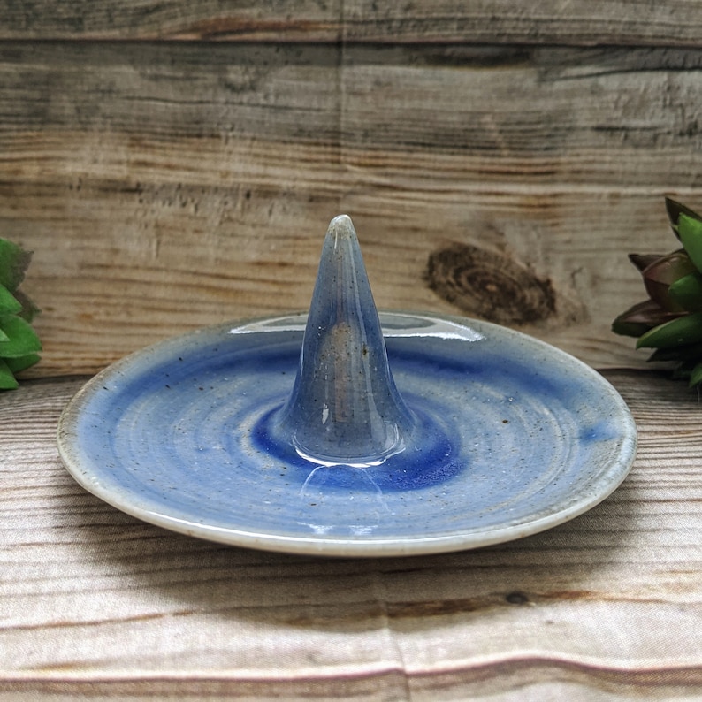 Light Blue Ring Holder Small Blue Ring Dish Handmade Ring Dish Handmade Ring Holder