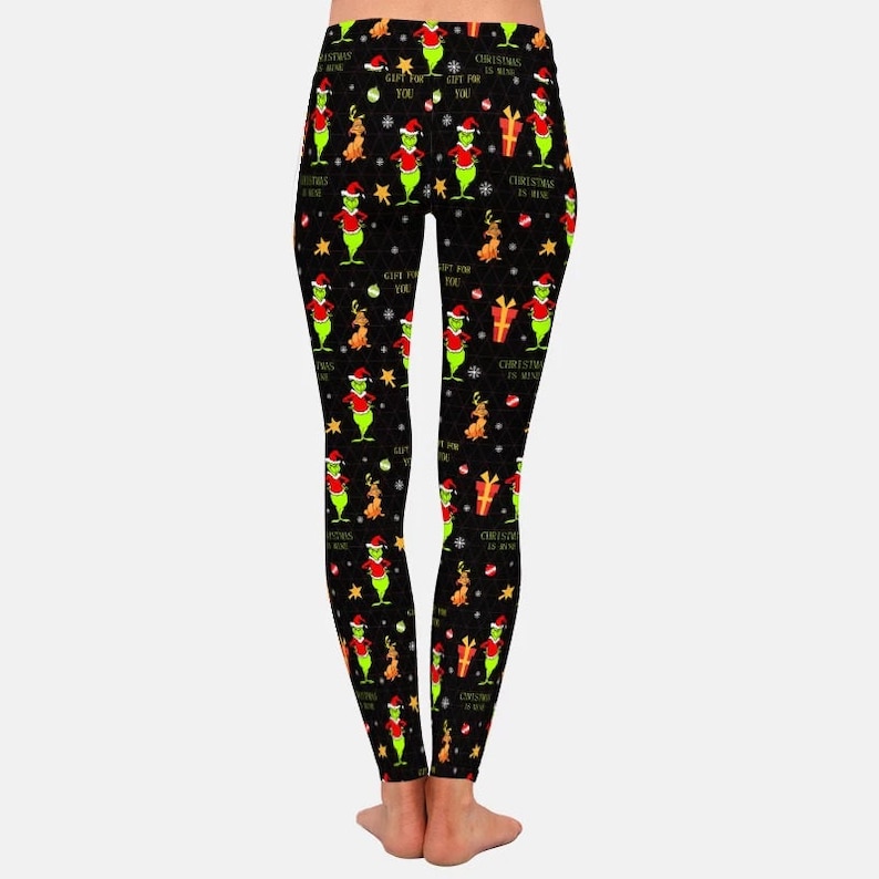 Grinch Leggings Christmas Pants Dr Seuss Yoga Tights Etsy