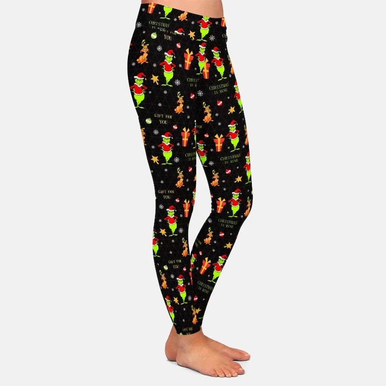 Grinch Leggings Christmas Pants Dr Seuss Yoga Tights Etsy
