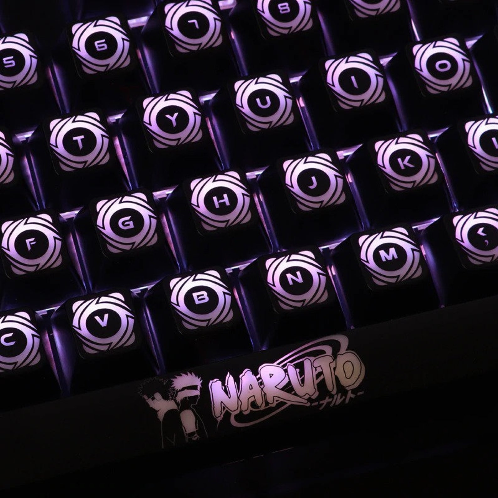 Backlit Naruto Keycaps Set Anime Akatsuki Premium 104pcs OEM Etsy