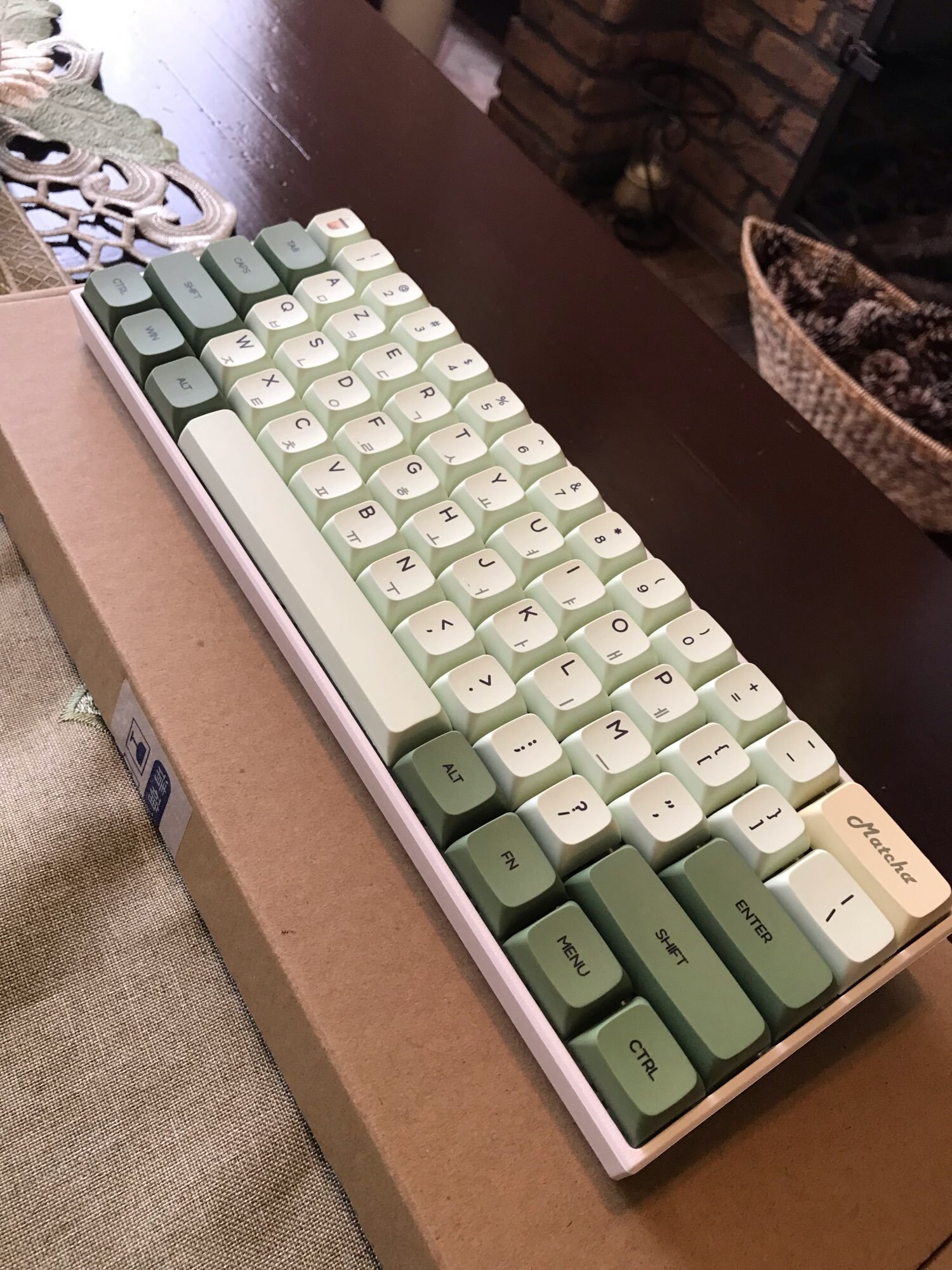 Cute Green Tea Japanese Matcha Keycaps Set Mountain Gaming Etsy