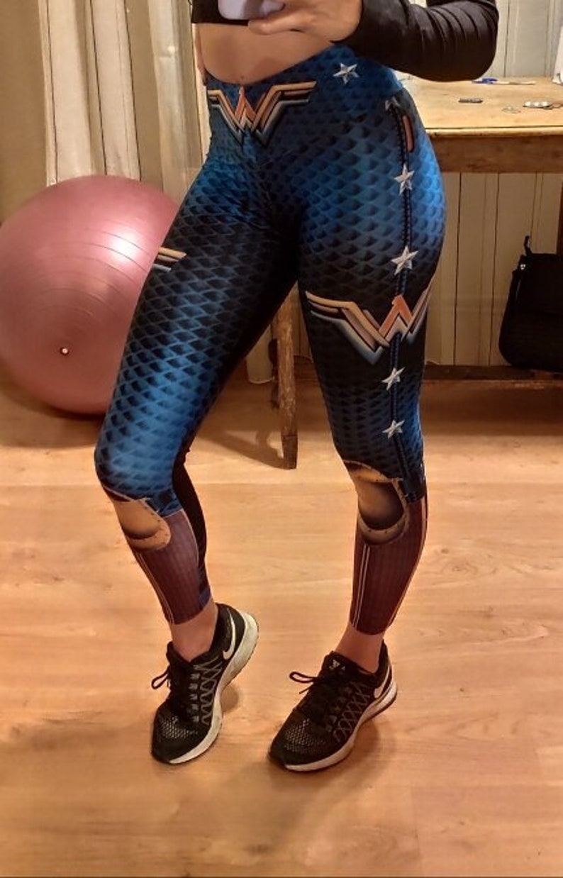 Wonder Woman Costume Superhero Leggings Pop Art Leggings Etsy