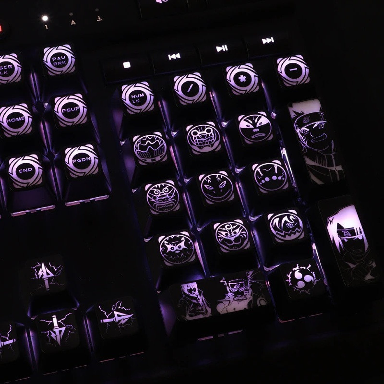 Backlit Naruto Keycaps Set Anime Akatsuki Premium 104pcs OEM Etsy