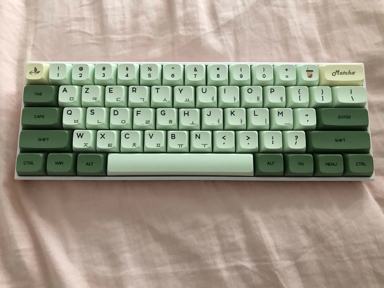 Cute Green Tea Japanese Matcha Keycaps Set Mountain Gaming Etsy