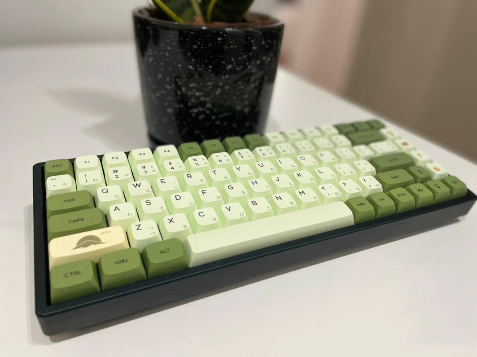Cute Green Tea Japanese Matcha Keycaps Set Mountain Gaming Etsy