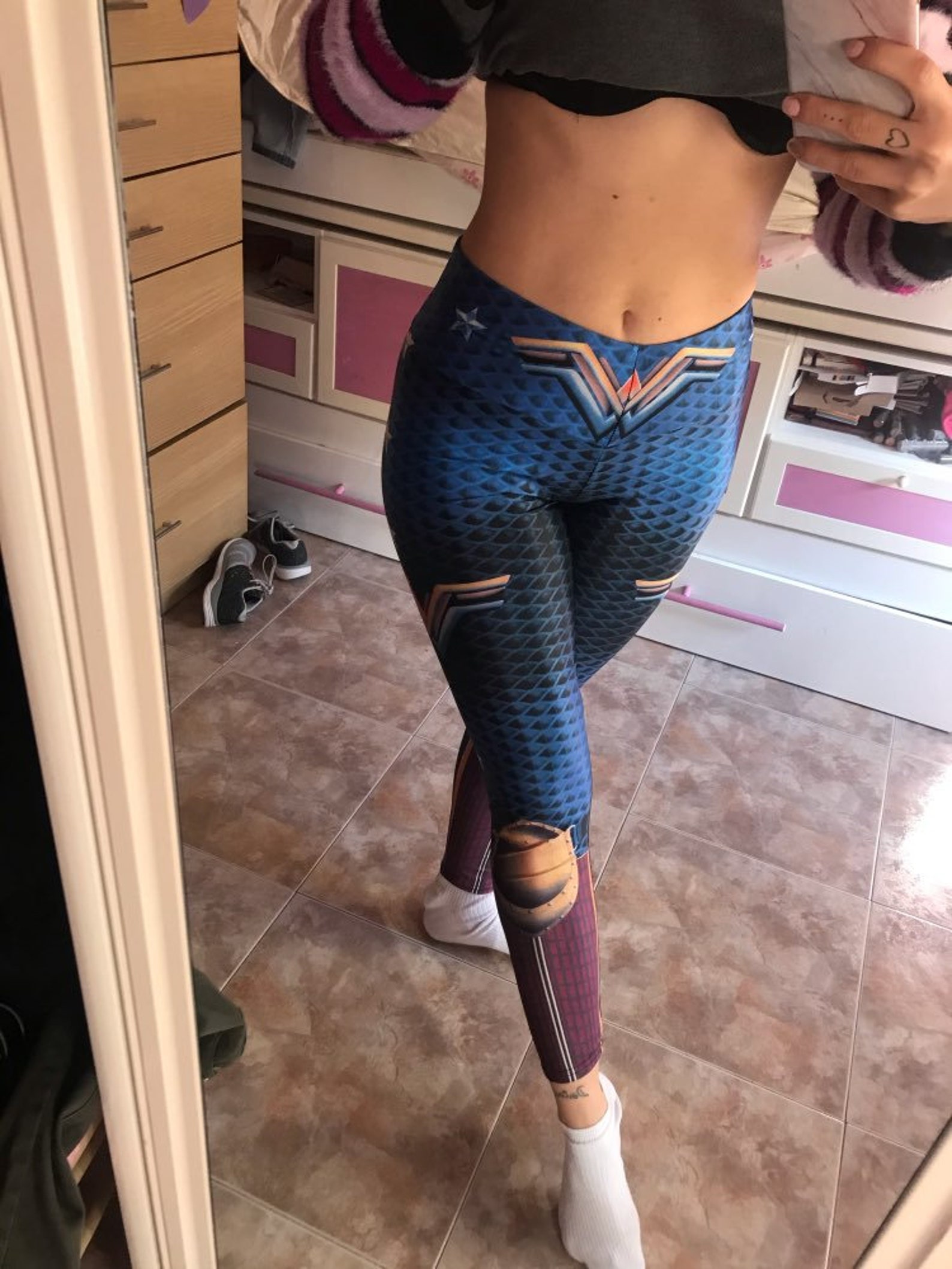 Wonder Woman Costume Superhero Leggings Pop Art leggings Etsy