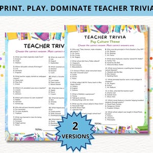 Lehrer-Trivia-Spiele, Lehrer-Partyspiel, Weltlehrertag, Eisbrecher-Lehrspiel, Teambildungs-Spiel, Eisbrecher-Spiel