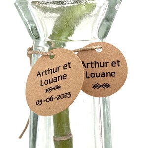 Etiquettes kraft personnalisées mariage, anniversaire, baptême
