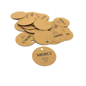 50 étiquettes "merci"