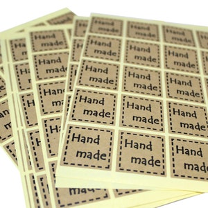 120 stickers "Hand made"