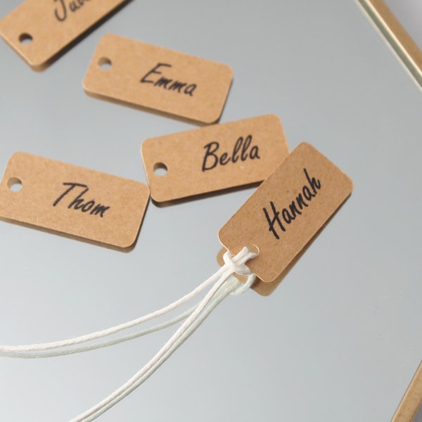 Customizable placemark labels + cotton yarn