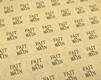 Stickers autocollants "fait à la main"