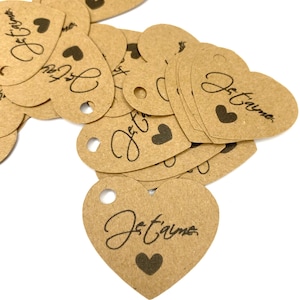 Etiquettes "Je t'aime" cœur